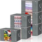 YOUNGDO Lot de 3 Sac de Rangement Vêtement 35L, Boîte de Rangement sous Lit Pliable, Housse Rangement Couette Organisateur