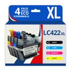 123CONSOMMABLES - LC422XL - Pack 4 cartouches compatible Brother LC-422 pour Brother MFC-J5340DW MFC-J5345DW MFC-J5740DW