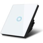 Interrupteur d'éclairage - Maclean - Tactile LED - Verre blanc - 1000W - 86x86 mm