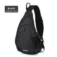 13 poces - Le noir - sac à dos à bandoulière pour hommes, sacoche pour étudiants, travail, université, voyage