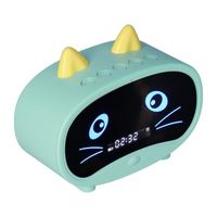 HURRISE réveil intelligent Mini haut-parleur de dessin animé multifonctionnel conception d'oreille de chat mignon ensemble