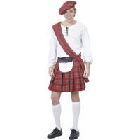 Déguisement écossais homme - Marque 175425 - Kilt, Chemisier blanc, Bonnet, Echarpe