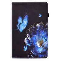 Coque Pour Samsung Galaxy Tab A8 10.5 (2021) SM-X200 X205 Tablette Housse de Protection Étui Cuir avec Stand Fleurs et papillons