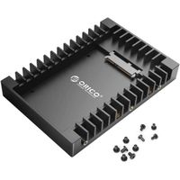 ORICO 2,5'' à 3,5'' Adaptateur de Montage pour Disque Dur SATA HHD/SSD supporto 2,5 Pouces 7/9,5/12,5 mm - Noir