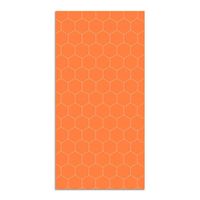 Tapis Vinyle Panorama Mosaïque Hexagones Orange 80x200 cm - Tapis pour Cuisine, Bureau et Salon en PVC