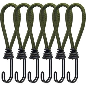 Lot De 12 Crochets En Spirale Avec œillet - Universels Pour Bâche, Remorque, Vélo - Noir