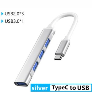 HUB Type C Argent - HUB USB 3.0 USB Lecteur Flash Pour