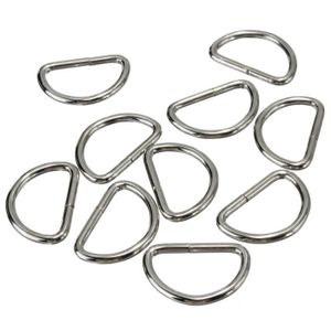 Lot de 10 A4 inox 316 Anneaux Demi Rond 6mm x 50mm