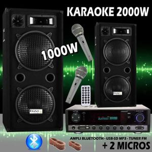 PACK ENCEINTE Karaoké - KARAOKE 2000W - La Totale - Bluetooth US