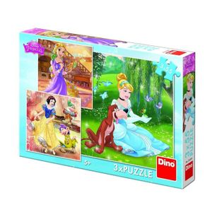 PUZZLE 3 Puzzles 55 pièces Princesses Disney