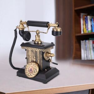 Téléphone fixe décor de style vintage Décor de téléphone à comman