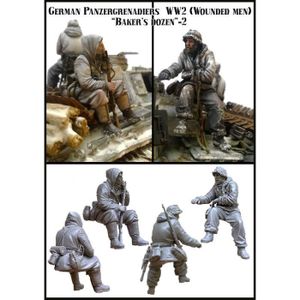FIGURINE - PERSONNAGE kit de figurines en résine, échelle 35, soldats de la seconde guerre mondiale panzer set2