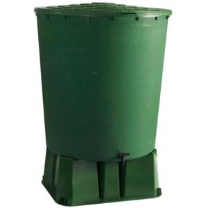 COLLECTEUR EAU - CUVE  Récupérateur d'eau de pluie rond - BELLIJARDIN - 500 L - Vert - Plastique - 94 x 128 cm