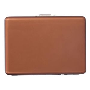Boîte à Fiches avec Couvercle 8 Panneaux Séparation Porte Cartes de Visite Plastique pour 1000 Cartes Marron Translucide A-Z Étiquette de Lettre YeenGreen Boîte de Rangement Carte de Visite