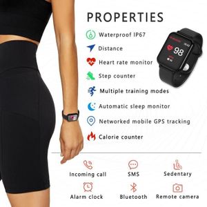 Montre connectée sport SUPBRO Montre Connectée Femme Homme Smartwatch Bluetooth pour Android iOS Podometre Montre Sport Cardiofrequencemetre Trackers d'