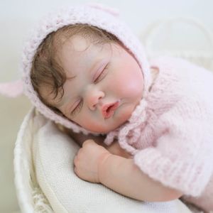 POUPÉE Pinky Reborn Filles Endormies et Câlines 19 pouces 48 cm Adorables Bébés Corps en Tissu Cadeau d'Anniversaire