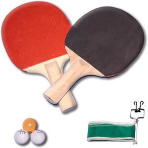 BALLE TENNIS DE TABLE Raquettes Ping Pong d'initiation avec 2 Balles Sof