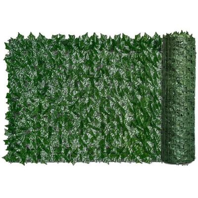 Rouleau Feuilles De Lierre Artificiel 50x200cm - Haie Brise-Vue Jardin Balcon Décoration Extérieure