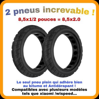 Pneu Trottinette Électrique FRANCE Plein/Increvable 8,5 Pouces 8,5x2 8 1/2 X2