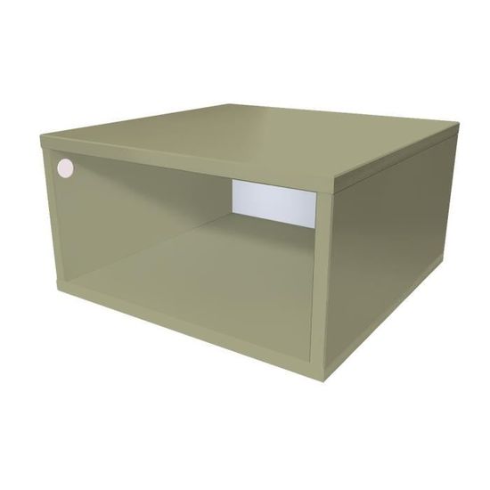 Cube De Rangement Bois Largeur 50 Cm Couleur Taupe Dimensions
