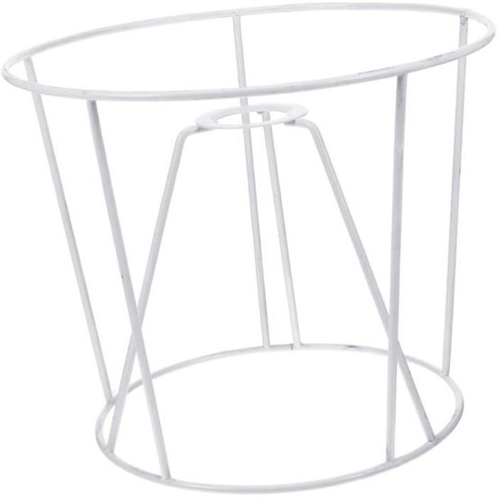 Cadre Pour Abat-jour Rond 33cm - Anneau En Fil De Fer Et PP - Pour Lampadaire Ou Lampe De Table - Projet DIY Customisation - 14
