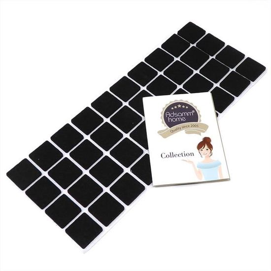 Adsamm® / 21 X Patins En Feutre / Noirs / 30 Mm / Rond / 1,5 Mm D' épaisseur / Patins Glisseurs Auto-adhésifs De Qualité Optimale De Adsamm
