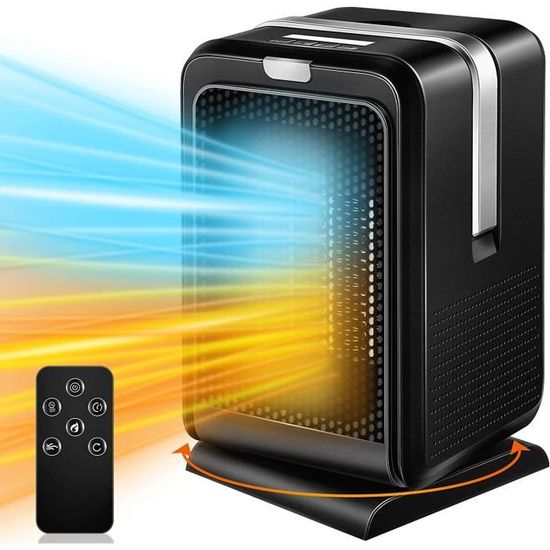 Chauffage D'appoint 2200W,80 ° Oscillation ECO Radiateur Electrique, PTC Thermostat Et économie