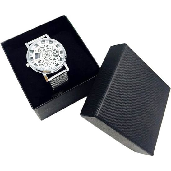 Coffret Élégant En Cuir Marron Pour 4 Montres - Fait Main - Neuf (Idéal Pour Rolex Ou Autres)