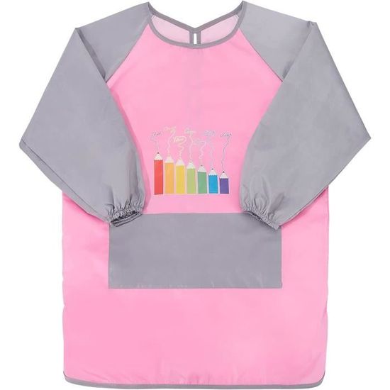 Lot De 2 Tabliers De Peinture Pour Enfants 3-8 Ans - Manches Longues, Imperméables, Avec 3 Poches, Pour Activités Créatives