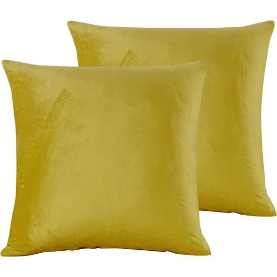 Housse De Coussin Velours Côtelé Douce - 45x45 Cm - Couleur Taupe - Lavable Machine - Polyester 100% - Fermeture Éclair