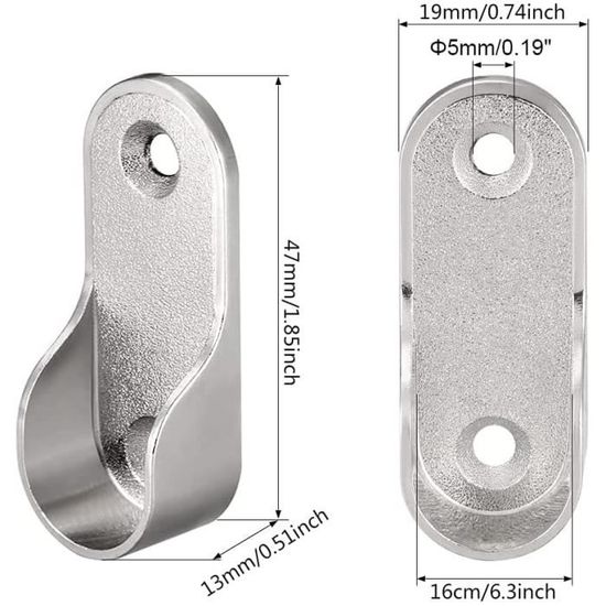 PYSEOSISE Support De Tringle À Vêtements, 12 Pièces Support