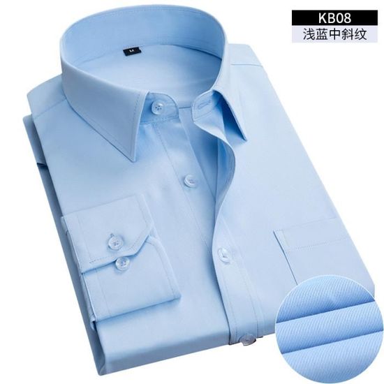 DESIGN - Chemise habillée ajustée à rayures - Bleu marine/blanc