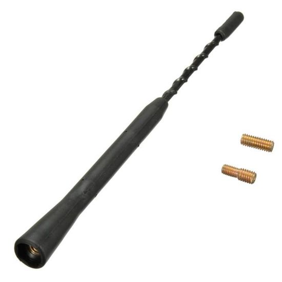 Antenne Courte En Fibre De Carbone Pour Voiture - Remplacement Universel Vissé - 4 Goujons Inclus - Améliore La Réception