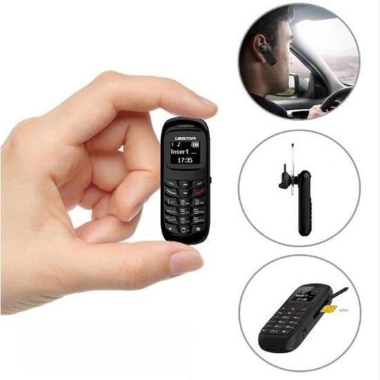 Téléphone portable BM70 Bluetooth Noir RAINBUVVY - Carte simple - Batterie 300mAh - GSM 1800/900/850/1900MHz