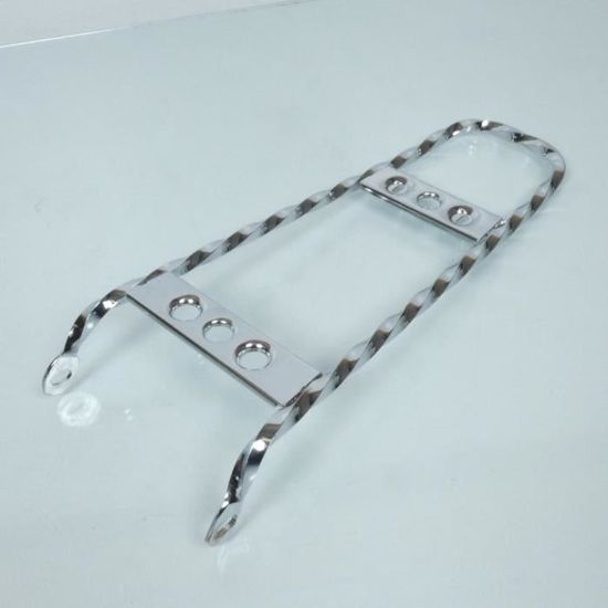 Phare Avant Rond Pour Mobylette Peugeot 50 103 - Diamètre 140mm, Métal Noir, Cerclage Chromé - Neuf, Sans Ampoule