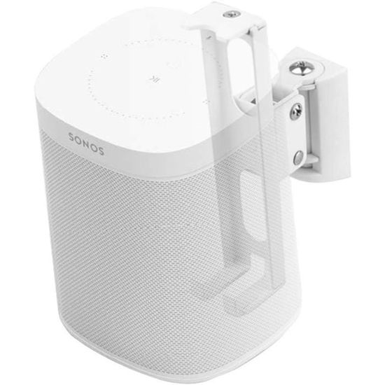 PureMounts® Support Mural Premium Pour Sonos® One, One SL Et Play:1 - Blanc, Installation Facile Et Solide