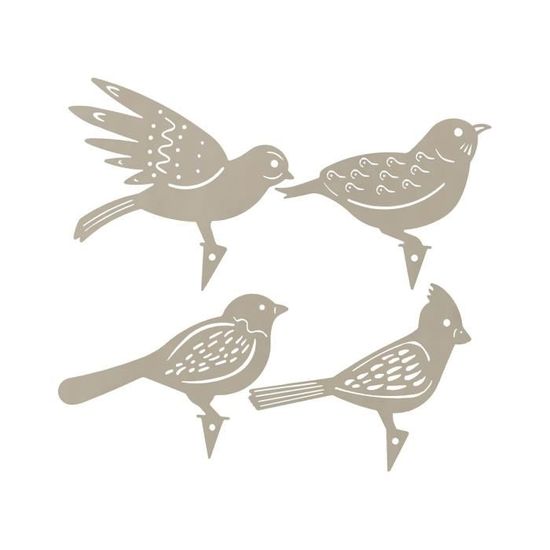 Silhouettes D'oiseaux En Métal Rouillé – Décoration De Jardin, Cour, Patio, Design élégant Empilable