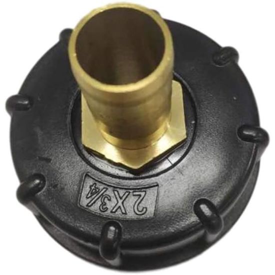 Raccord Et Bouchon Pour Cuve IBC 1000 Litres - Noir, Plastique - Neuf