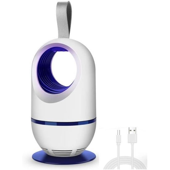 Lampe Anti-moustiques UV Rechargeable - Tueur D'insectes électrique 360°, Sans Produits Chimiques - Pour Intérieur, Extérieur, Jardin, Camping - 2