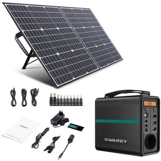 SWAREY S500 Générateur Solaire portable 220V Batterie Externe 518Wh avec  Panneau Solaire Pliable 100W, kit Solaire - Cdiscount Bricolage