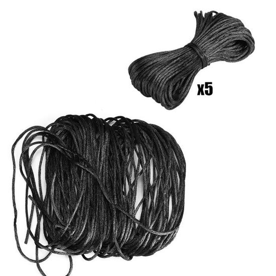 Cordon Polyester Ciré Coréen 2 Mm X 91,4 M - Couleur Café - Pour Bijoux, Macramé, Travaux Manuels