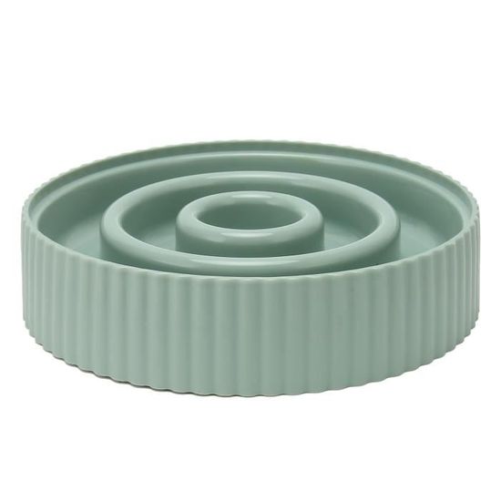 Insert En Silicone Pour Gamelle Chien - Mangeoire Lente Anti-Glouton - Ventouse Forte - Gris - 4