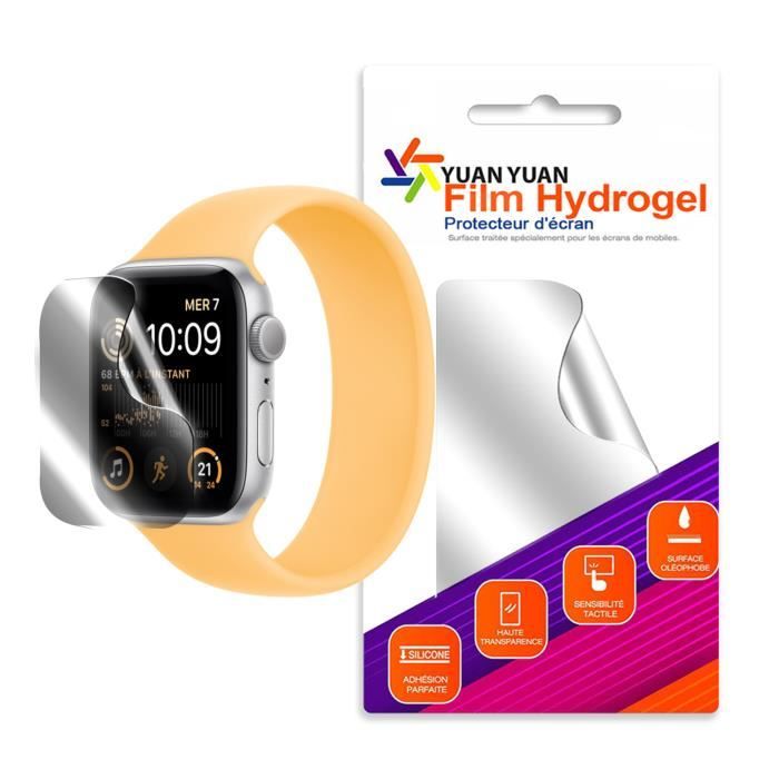 Film ecran avant de protection en hydrogel souple pour Apple Watch Series SE 2 2022 40mm - Yuan Yuan Film ecran avant de protection en hydrogel souple pour Apple Watch Series SE 2 2022 40mm - Yuan Yuan