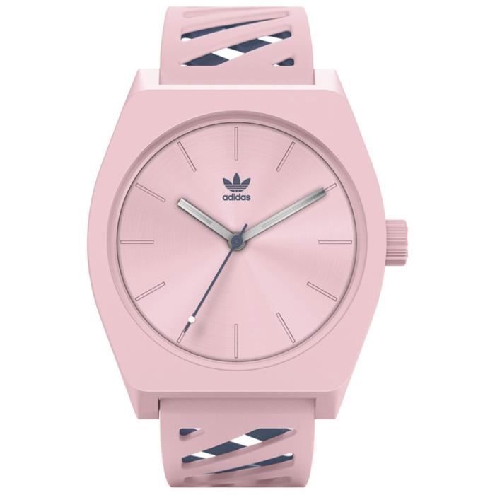 Montre femme ADIDAS PROCESS SP2 Z25334200. Sport. 50. Rose. Rond. Quartz. Analogique. Silicone. Boucle Ardillon.