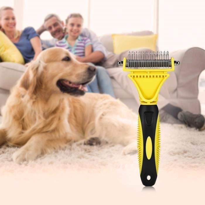 Peigne démêlant professionnel-double-face-pour chats-chiens-enlève les poils morts-emmêlés-atteint aussi le sous-poil XC351
