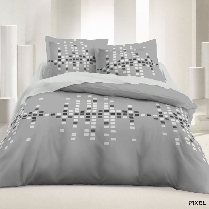 Parure de Drap 2 places 100% Coton 42 fils/cm² - PIXEL