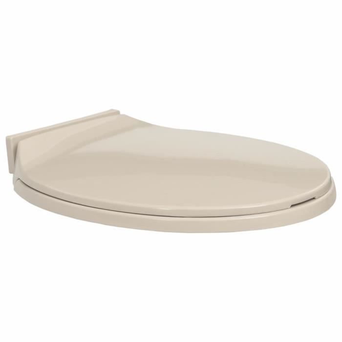 QUVIEX® Luxueux Magnifique-Siège de toilette Abattant WC Familial à fermeture en douceur Abricot Ovale TEUBWV