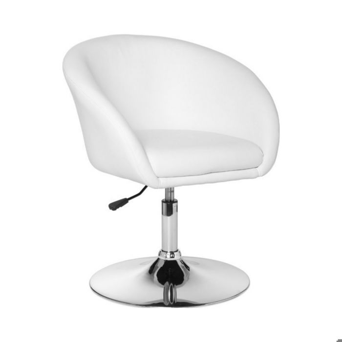 Fauteuil lounge réglable simili cuir Sally - Blanc -