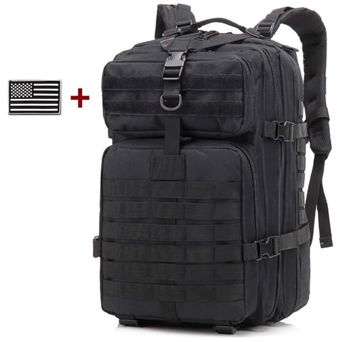 Sac à dos tactique, sac à dos d'assaut militaire, sac à dos Molle pour les 3 jours, sac de préparation de 45 l