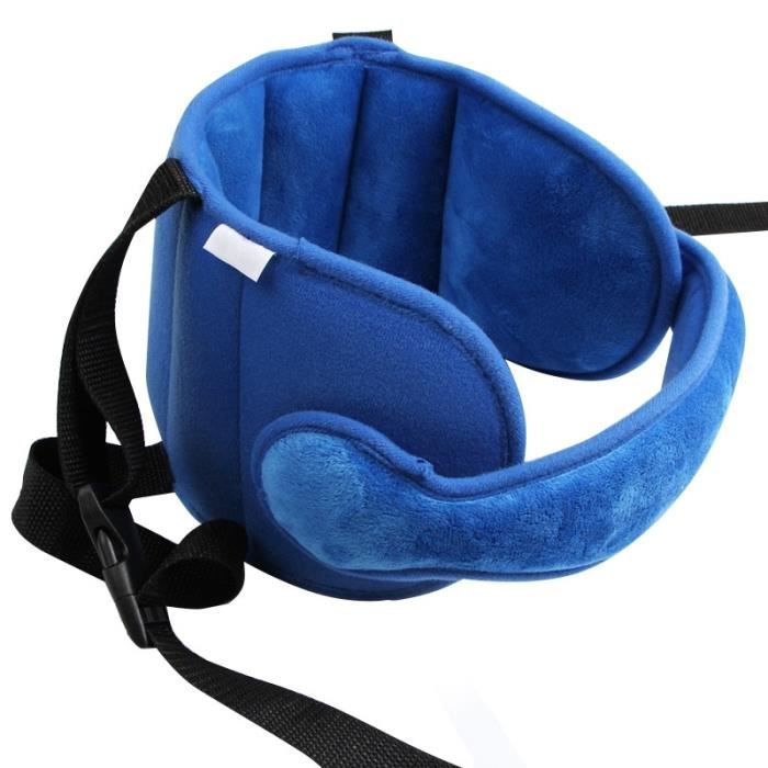 blue -Oreiller de sécurité réglable pour siège de voiture pour enfants, soutien tête fixe, doux, Protection du cou, positionneurs de